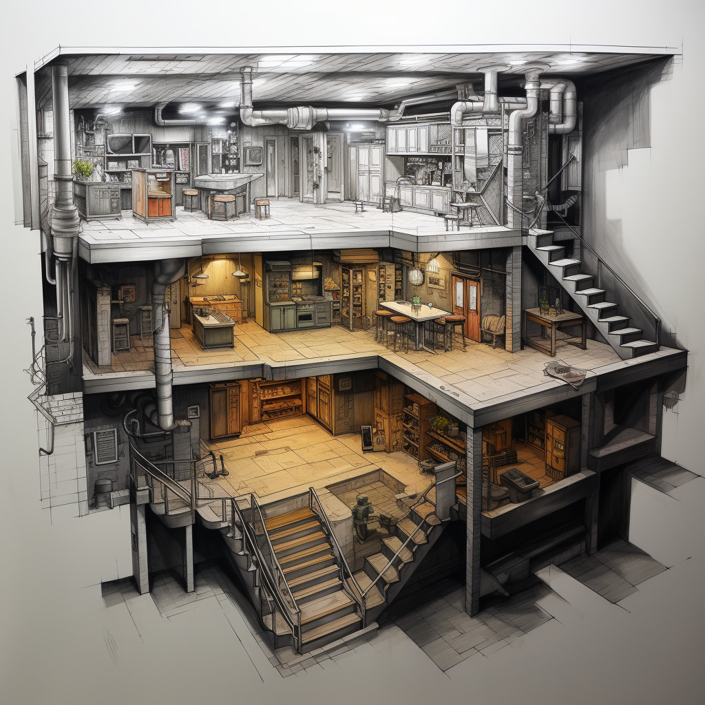 basement kitchenette
